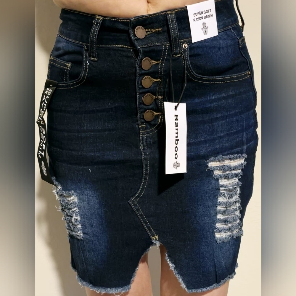 Short Women's Bamboo Skirt Size S, M, L, XL